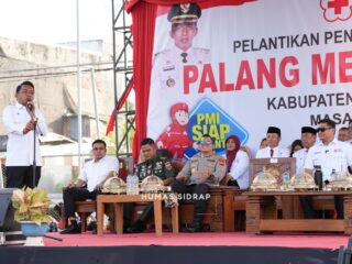 Pelantikan PMI Sidrap Berlangsung Meriah,Bupati Sidrap Ucapkan Selamat, Semoga Amanah dan siswa diharap Aktif Berorganisasi di PMI