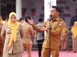 Pimpin Apel Gabungan ASN, Bupati Sidrap Serukan Motto “Tanam, Panen, Hilirisasi”