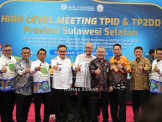 Perkuat Sinergi Pengendalian Inflasi, Sidrap Hadiri High Level Meeting TPID–TP2DD Sulsel