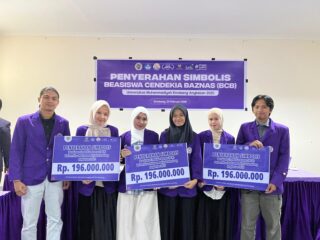 Mahasiswa UNIMEN Terima Beasiswa Dari Baznas Pusat, Total 196 Juta