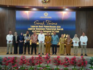 Pemerintah Kabupaten Wajo Meraih Opini Wajar Tanpa Pengecualian (WTP) dari Badan Pemeriksa Keuangan (BPK) RI di Auditorium Lantai 2 BPK RI Perwakilan Sulawesi Selatan