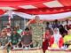 Bupati Pinrang  Lepas Peserta Lomba Gerak Jalan tingkat SD, SMP dan SMA sederajat di Kabupaten Pinrang