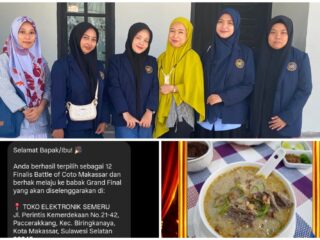 Mahasiswa Seni Kuliner UMS Rappang Tembus Grand Final Battle of Coto Makassar