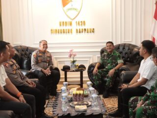 Bentuk Soliditas, Kapolres Sidrap dan Dandim 1420 Jalin Silaturahmi