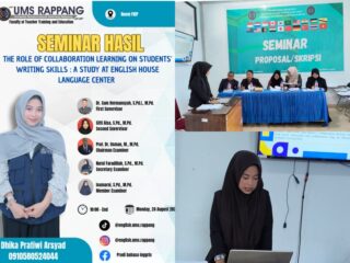 Mahasiswa UMS Rappang Kaji Pengaruh Pembelajaran Kolaboratif terhadap Skill Menulis Bahasa Inggris